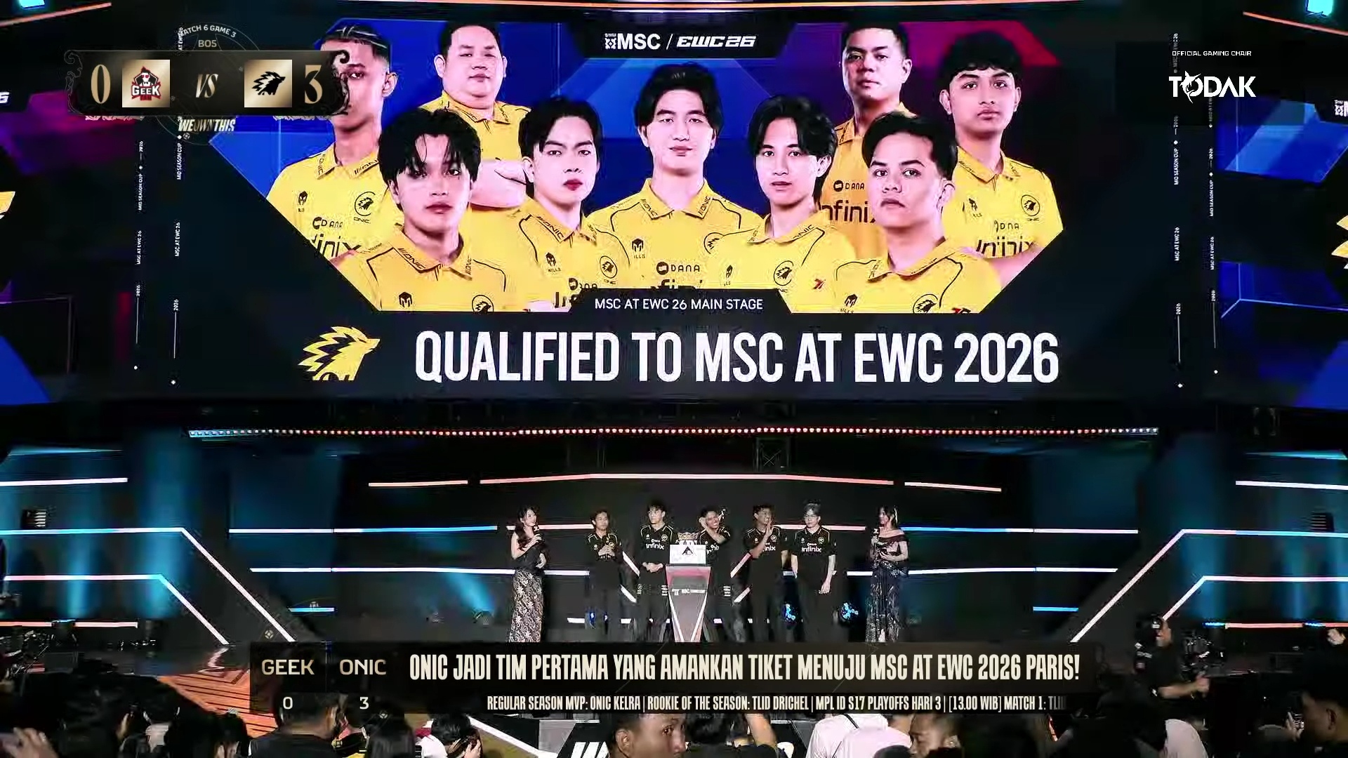 ONIC ID Jadi Tim Pertama MPL ID yang Amankan Tiket Menuju MSC At EWC 2026 di Paris ONIC ID Jadi Tim Pertama MPL ID yang Amankan Tiket Menuju MSC At EWC 2026 di Paris