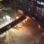 Demi Proyek BRT, JPO di Terminal Cicaheum Dibongkar Saat Malam Hari