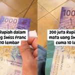 Perempuan Ini Perlihatkan Uang Rp 200 Juta dalam Mata Uang Swiss Franc, Hanya 10 Lembar