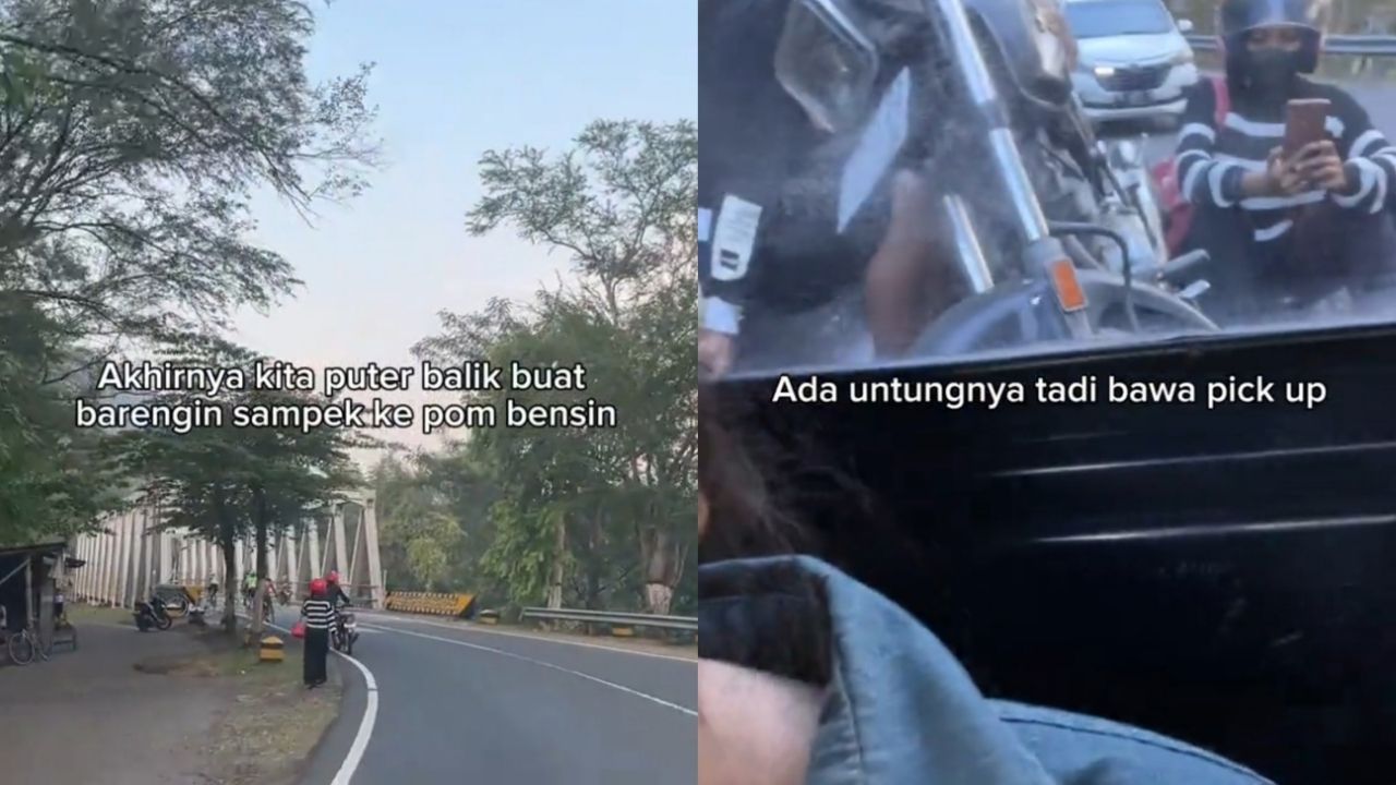 Aksi Terpuji Pengendara Pikap Ini Tolong Pemotor yang Mogok Kehabisan Bensin di Jalan Sepi Aksi Terpuji Pengendara Pikap Ini Tolong Pemotor yang Mogok Kehabisan Bensin di Jalan Sepi