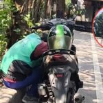 Tak Tega Lihat Driver Ojol Tidur, Cowok Ini Rela Berhenti demi Jaga Sepeda Motornya
