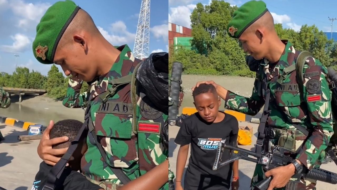 Sedih! Anak Papua Ini Peluk dan Nangis Saat Akan Berpisah dengan Abang TNI Sedih! Anak Papua Ini Peluk dan Nangis Saat Akan Berpisah dengan Abang TNI
