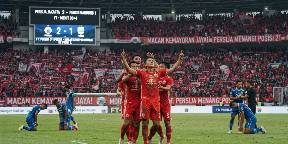 Persija Menang 2-1 atas Persib, 3 Poin Bawa Macan Kemayoran Naik ke Posisi Kedua
