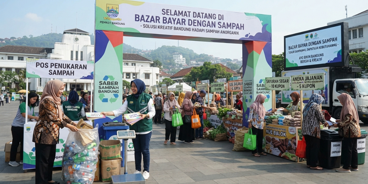 Bazar Bayar dengan Sampah, Solusi Kreatif Bandung Hadapi Sampah Anorganik Bazar Bayar dengan Sampah, Solusi Kreatif Bandung Hadapi Sampah Anorganik