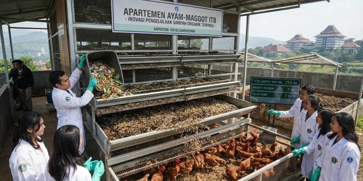 Apartemen Ayam-Maggot ITB, Inovasi Cerdas Atasi 250 Kg Sampah Organik per Hari Apartemen Ayam-Maggot ITB, Inovasi Cerdas Atasi 250 Kg Sampah Organik per Hari
