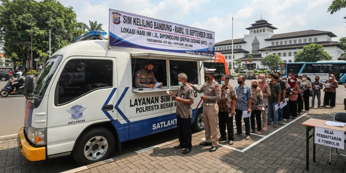 SIM Keliling Bandung 16 September 2026, Cek Jadwal dan Lokasi Layanannya SIM Keliling Bandung 16 September 2026, Cek Jadwal dan Lokasi Layanannya