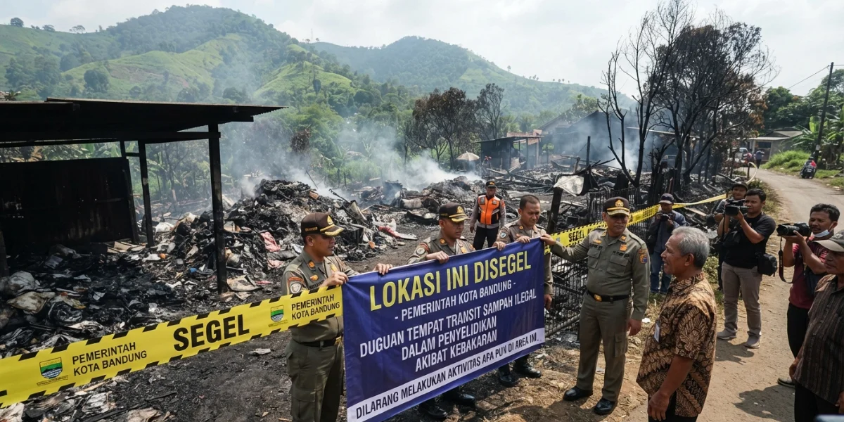 Pemkot Bandung Segel Lokasi Kebakaran Ciumbuleuit, Dugaan Transit Sampah Ilegal Diselidiki Pemkot Bandung Segel Lokasi Kebakaran Ciumbuleuit, Dugaan Transit Sampah Ilegal Diselidiki