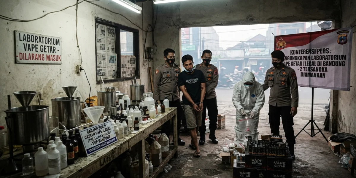 Laboratorium Gelap Vape Getar di Bandung Terbongkar, 2 Orang Jadi Tersangka Laboratorium Gelap Vape Getar di Bandung Terbongkar, 2 Orang Jadi Tersangka