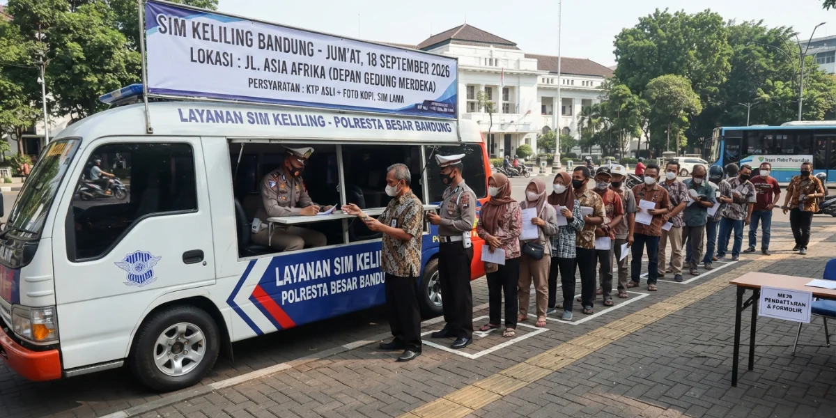 SIM Keliling Bandung 18 September 2026, 2 Lokasi dan Jadwal Lengkap SIM Keliling Bandung 18 September 2026, 2 Lokasi dan Jadwal Lengkap