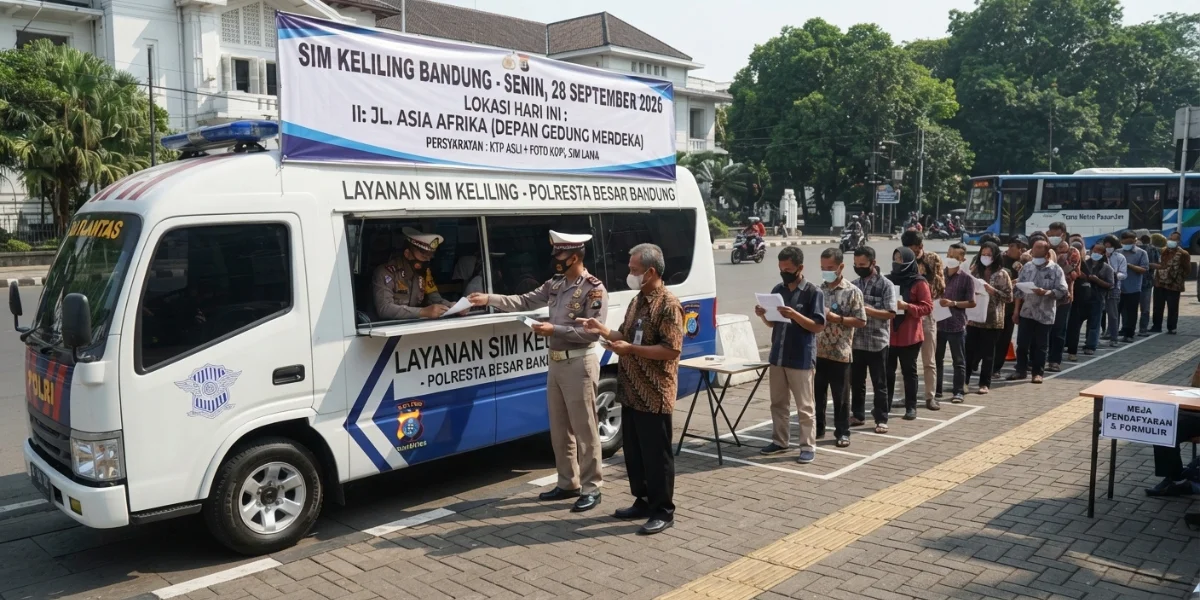 SIM Keliling Bandung 28 September 2026, Cek 2 Lokasi dan Jadwal Lengkap SIM Keliling Bandung 28 September 2026, Cek 2 Lokasi dan Jadwal Lengkap
