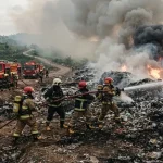 Damkar Bandung Kerahkan 8 Unit, Kebakaran TPS Punclut Jadi Sorotan
