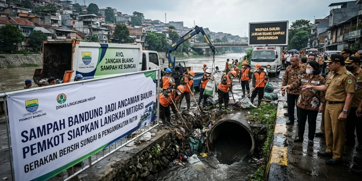 Sampah Bandung Jadi Ancaman Banjir, Pemkot Siapkan Langkah Mitigasi Sampah Bandung Jadi Ancaman Banjir, Pemkot Siapkan Langkah Mitigasi