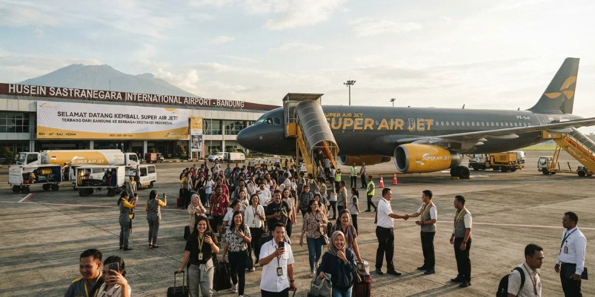 Super Air Jet Kembali Terbang dari Bandung, Rute Medan dan Bali Dibuka 18 September Super Air Jet Kembali Terbang dari Bandung, Rute Medan dan Bali Dibuka 18 September