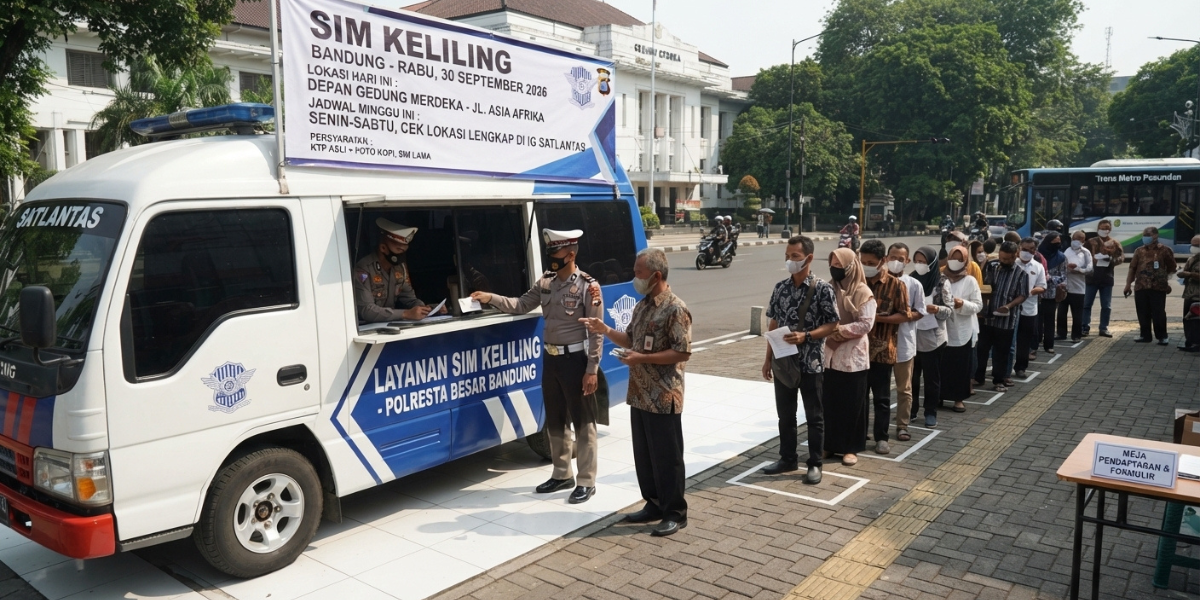 SIM Keliling Bandung Akhir September, Catat 2 Lokasi dan Jadwal Lengkapnya