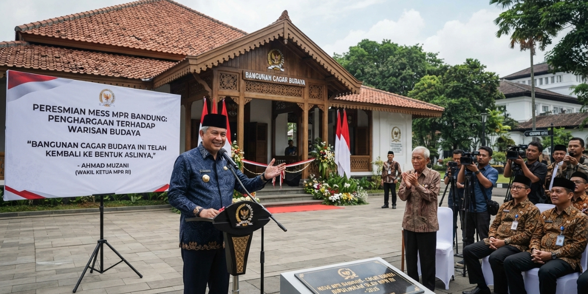 Mess MPR Bandung Diresmikan, Ahmad Muzani Ungkap Bangunan Cagar Budaya Kembali ke Bentuk Asli Mess MPR Bandung Diresmikan, Ahmad Muzani Ungkap Bangunan Cagar Budaya Kembali ke Bentuk Asli