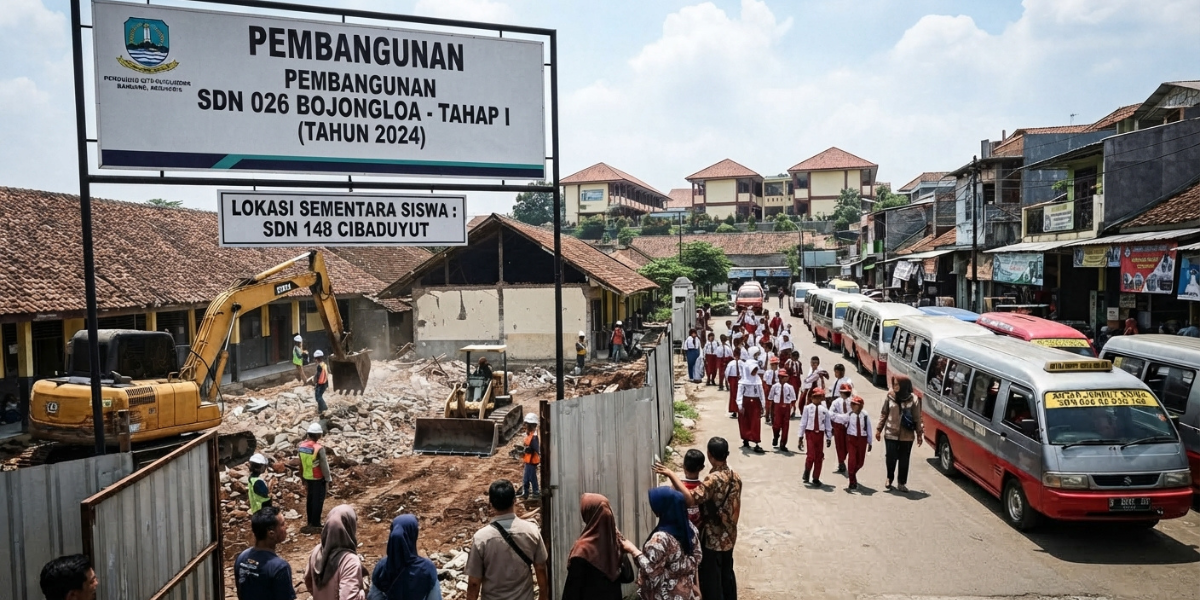 SDN 026 Bojongloa Mulai Dibangun, Siswa Sementara Belajar di SDN 148 SDN 026 Bojongloa Mulai Dibangun, Siswa Sementara Belajar di SDN 148