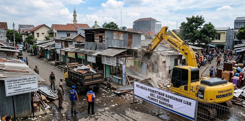 Pemkot Bandung Kembali Tertibkan Bangunan Liar di Cicendo, Total Ada 18 Bangunan Pemkot Bandung Kembali Tertibkan Bangunan Liar di Cicendo, Total Ada 18 Bangunan