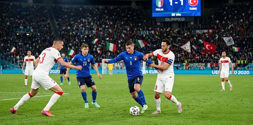 Italia vs Turki, Adu Strategi dan Kualitas di Lapangan Italia vs Turki, Adu Strategi dan Kualitas di Lapangan